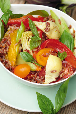 Roter Reissalat mit Artischocken