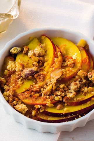 Blitz-Crumble mit Pfirsichen Blitz-Crumble mit Pfirsichen