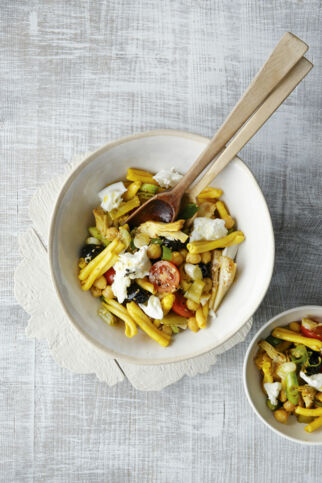 Lauwarmer Nudelsalat Lauwarmer Nudelsalat