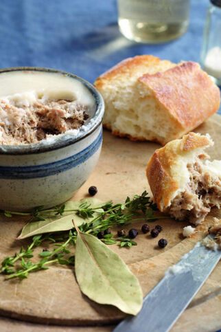Rillettes aus Schweinefleisch