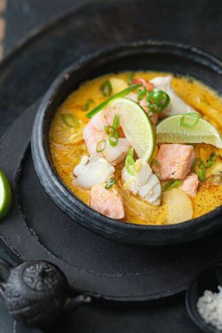 Fisch mit gelbem Thai-Curry Fisch mit gelbem Thai-Curry