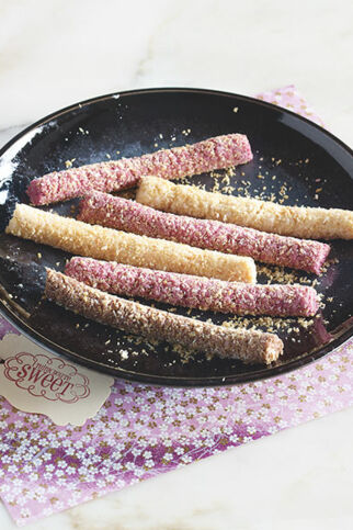 Fondantstangen mit Kokos Fondantstangen mit Kokos