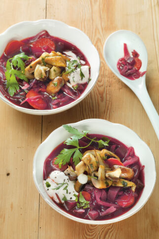 Rotkohl-Borschtsch
