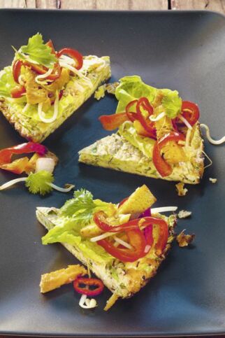 Spitzkohlpfannkuchen mit Sesam Spitzkohlpfannkuchen mit Sesam