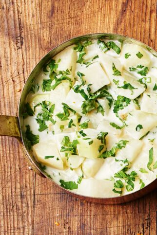 Kohlrabiwürfel in Kräutersahne Kohlrabiwürfel in Kräutersahne