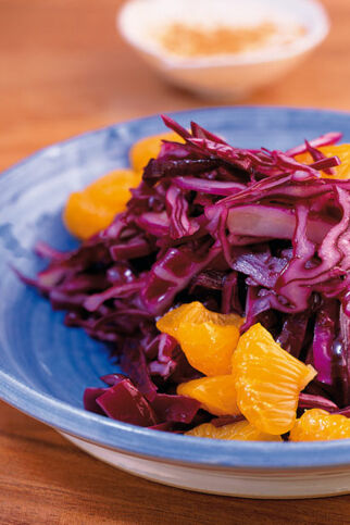 Rotkohl-Mandarinen-Salat