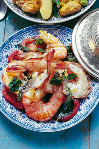 Tajine mit Gambas und Minze Tajine mit Gambas und Minze