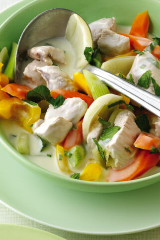 Puten-Frikassee mit Gemüse Puten-Frikassee mit Gemüse