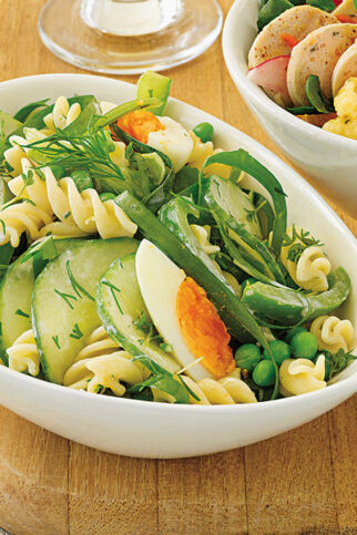 Grüner Nudelsalat