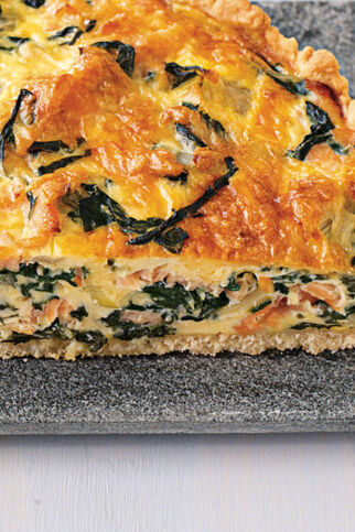 Räucherlachs-Mangold-Quiche