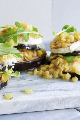 Linsensalat mit Aubergine Linsensalat mit Aubergine