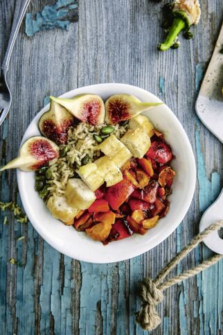 Vegetarische Halloumi-Bowl Vegetarische Halloumi-Bowl