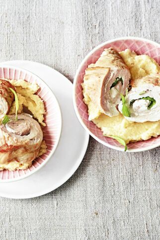 Putenröllchen mit Stampf Putenröllchen mit Stampf