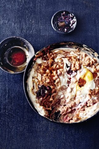 Schokoladen-Risotto mit Karamellsauce Schokoladen-Risotto mit Karamellsauce