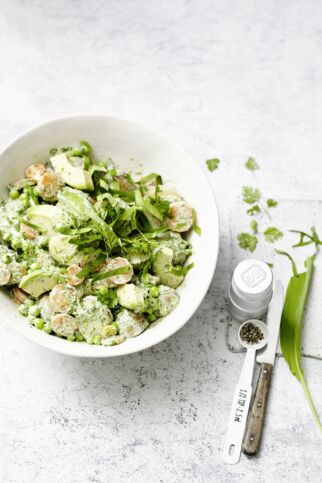 Kartoffelsalat mit Bärlauch-dressing