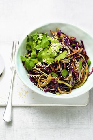 Rotkohlsalat mit Soba-Nudeln Rotkohlsalat mit Soba-Nudeln