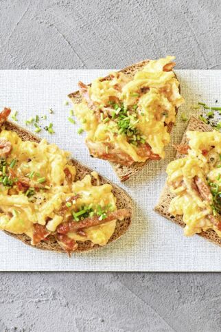 Chorizo-Rührei-Stulle Chorizo-Rührei-Stulle