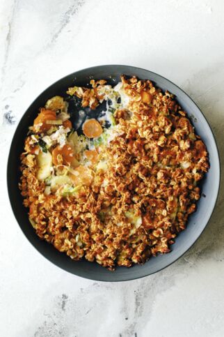 Rüben-Crumble mit Lauch Rüben-Crumble mit Lauch
