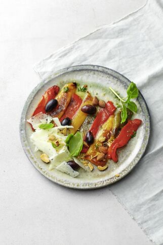 Gegrillte Paprika mit Mandeln Gegrillte Paprika mit Mandeln