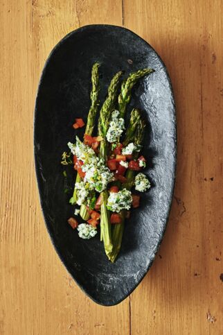 Zitronenspargel mit Pistaziencreme Zitronenspargel mit Pistaziencreme