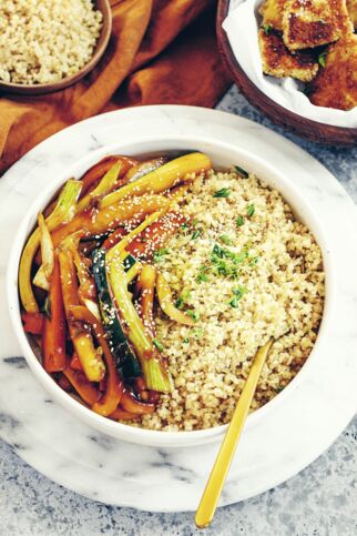 Kokosbulgur  mit Gemüse