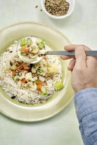 Prep-Rahmgemüse mit Reis Prep-Rahmgemüse mit Reis