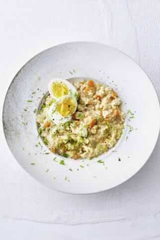 Gerstenrisotto-Ei