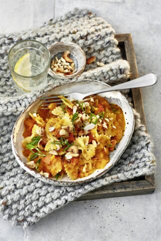 Pasta mit Miso-Kürbis Pasta mit Miso-Kürbis