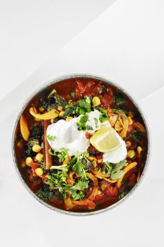 Marokkanischer
Süßkartoffel-
Kichererbsen-Eintopf Marokkanischer
Süßkartoffel-
Kichererbsen-Eintopf