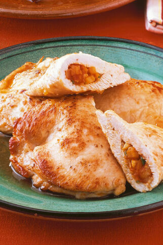 Gefüllte Putenschnitzel