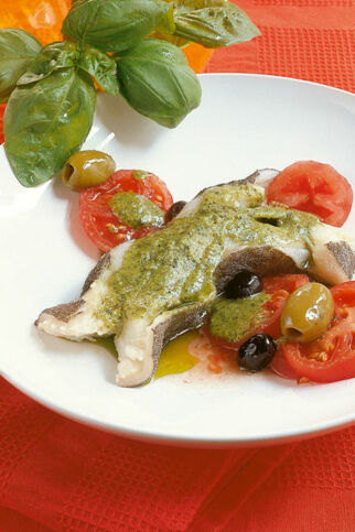 Heilbutt mit Pesto Heilbutt mit Pesto