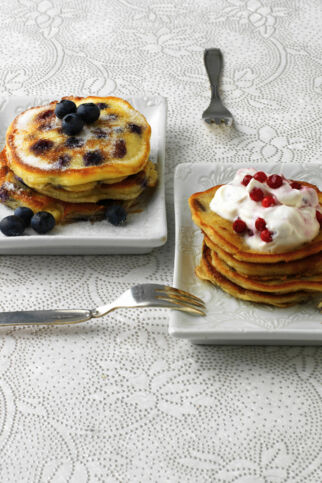 Heidelbeer-Buttermilch-Pancakes