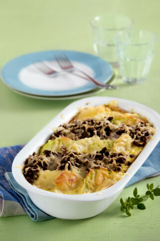 Hackfleisch-Kohlrabi-Auflauf