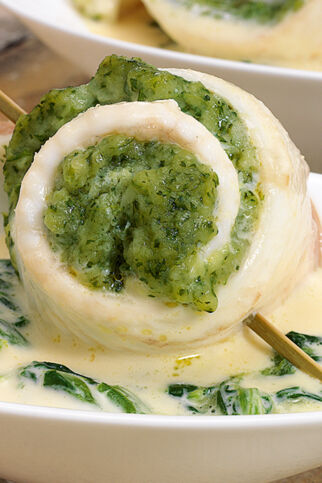 Seezungenröllchen mit Champagner Seezungenröllchen mit Champagner