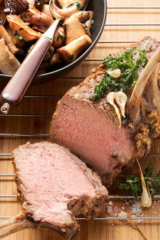 Kalbskarree mit Pilzen Kalbskarree mit Pilzen