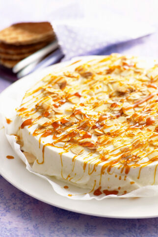Birnentarte mit Mandel-Karamell-Kruste