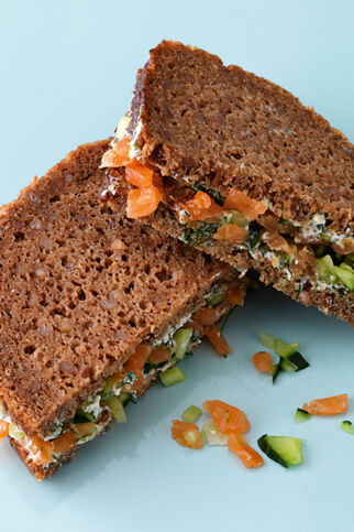 Brot mit Räucherlachs