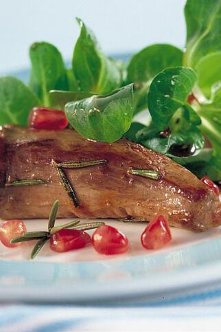 Rehfilets mit Feldsalat Rehfilets mit Feldsalat