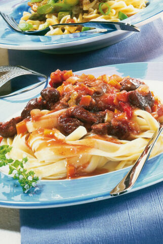 Tagliatelle mit Lammragout Tagliatelle mit Lammragout