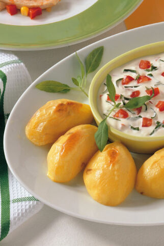 Ofenkartoffeln mit Tomaten-Mayo