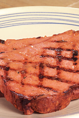 Gegrillter Leberkäse