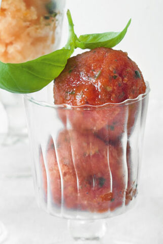 Tomaten-Basilikum-Sorbet Tomaten-Basilikum-Sorbet
