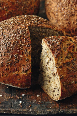 Schnittlauchbrot mit Leinsamen Schnittlauchbrot mit Leinsamen