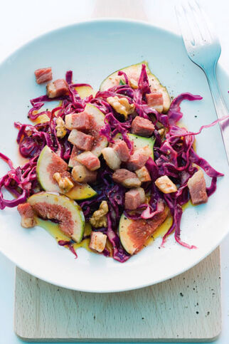 Rotkrautsalat mit Feigen und Entenbrust Rotkrautsalat mit Feigen und Entenbrust