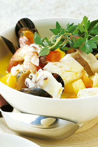Fischsuppe mit Safran