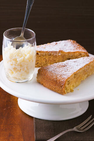 Mandelkuchen mit Mandelgranita Mandelkuchen mit Mandelgranita