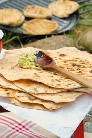 Chapati mit Würzbutter Chapati mit Würzbutter