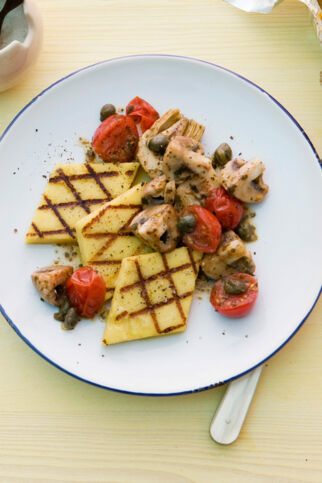 Polentaschnitten mit Pilzen