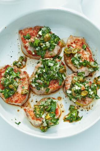 Schnitzelchen mit Salsa verde Schnitzelchen mit Salsa verde