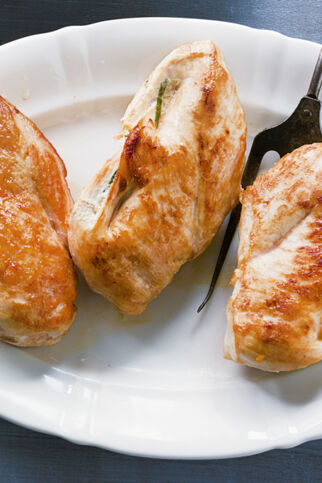 Hähnchenbrust mit Bärlauchfüllung Hähnchenbrust mit Bärlauchfüllung